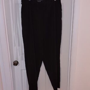 EUC Focus 2000 Woman Lined Brown Pants 20W Front Pockets Button Zip Close Pleats